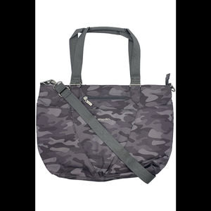 Baggallini Large Washable Avenue Tote w/ Crossbody Dark Gray Camo